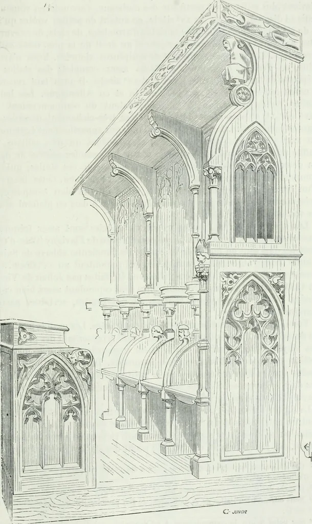An illustration from Dictionnaire raisonné de l'architecture française du XIe au XVIe siècle, 1875, leaf 476