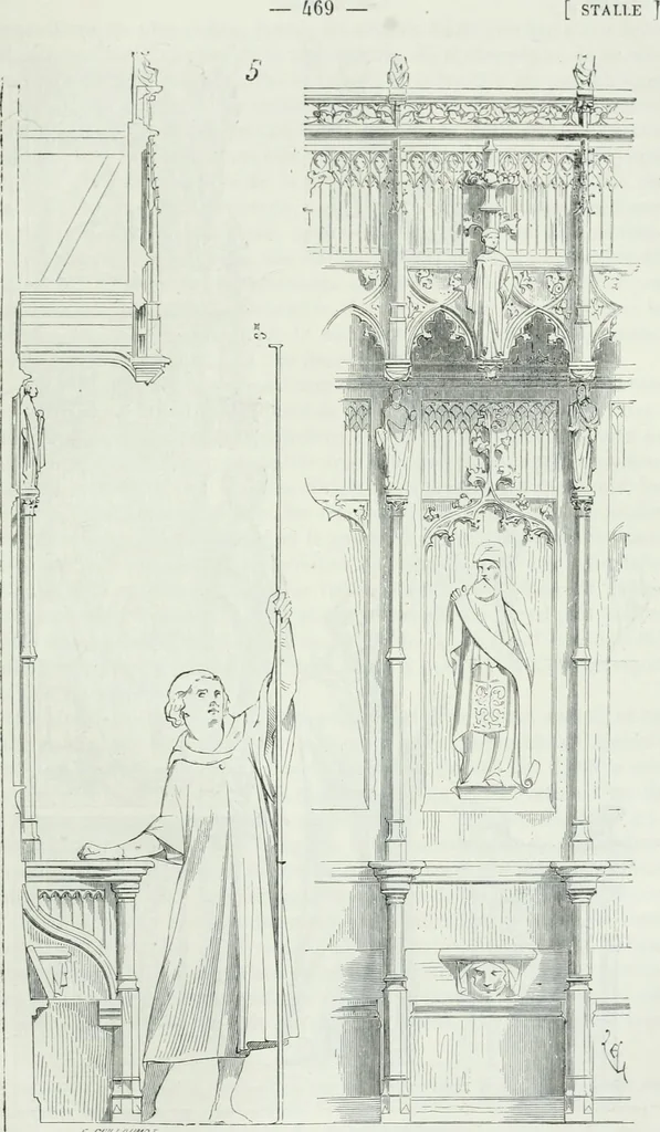 An illustration from Dictionnaire raisonné de l'architecture française du XIe au XVIe siècle, 1875, leaf 478