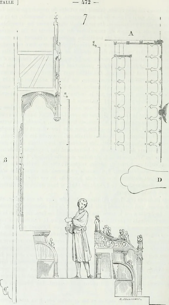 An illustration from Dictionnaire raisonné de l'architecture française du XIe au XVIe siècle, 1875, leaf 481