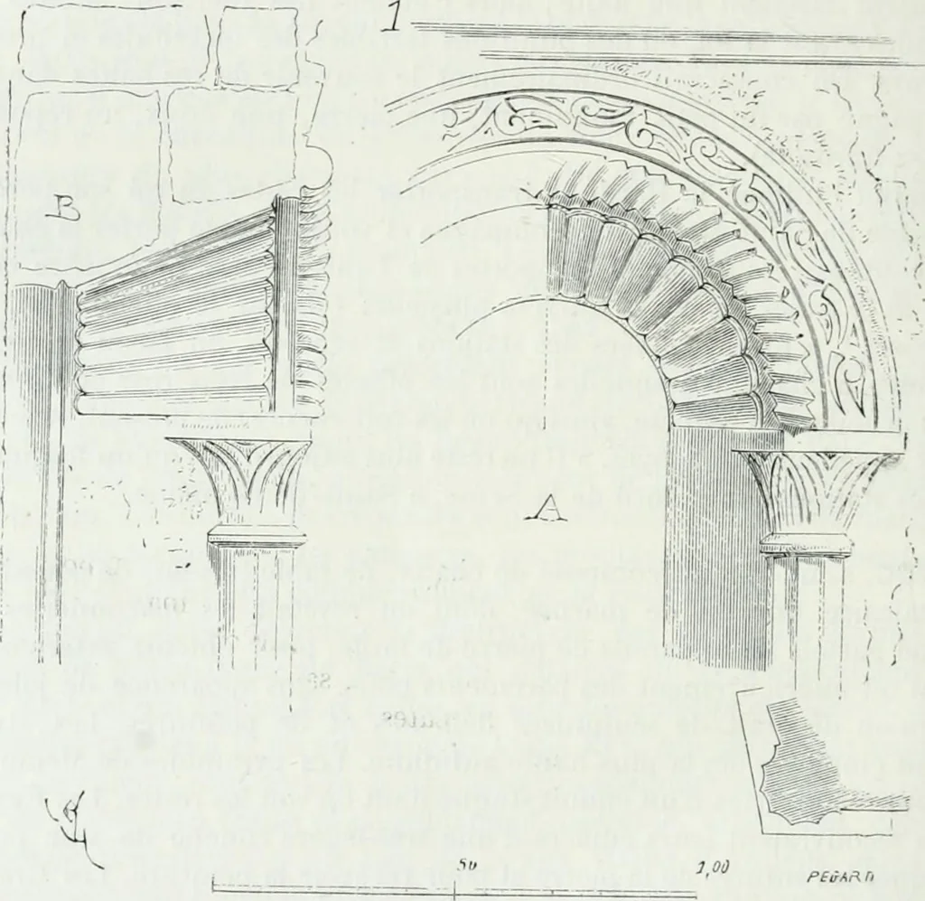 An illustration from Dictionnaire raisonné de l'architecture française du XIe au XVIe siècle, 1875, leaf 485