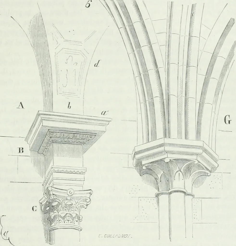 An illustration from Dictionnaire raisonné de l'architecture française du XIe au XVIe siècle, 1875, leaf 504