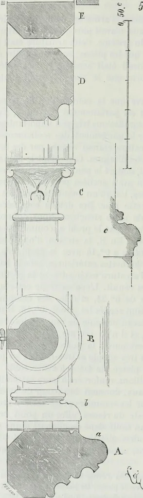 An illustration from Dictionnaire raisonné de l'architecture française du XIe au XVIe siècle, 1875, leaf 57
