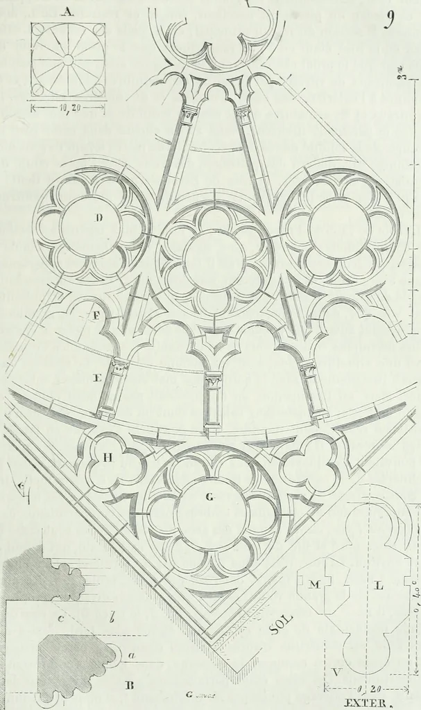 An illustration from Dictionnaire raisonné de l'architecture française du XIe au XVIe siècle, 1875, leaf 66