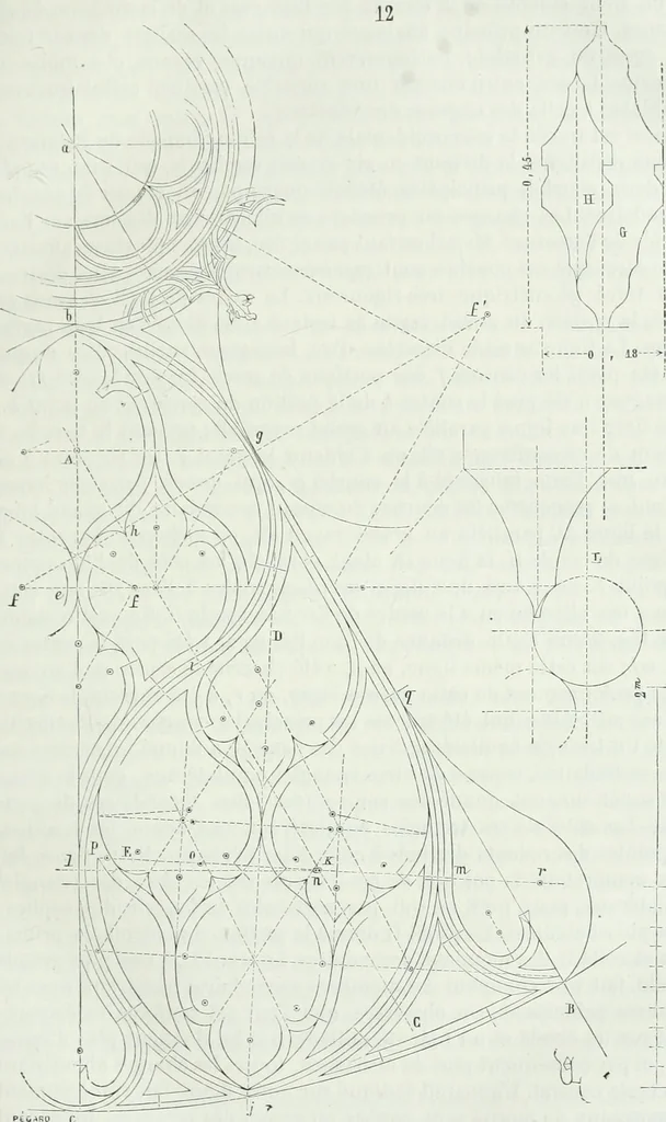 An illustration from Dictionnaire raisonné de l'architecture française du XIe au XVIe siècle, 1875, leaf 72