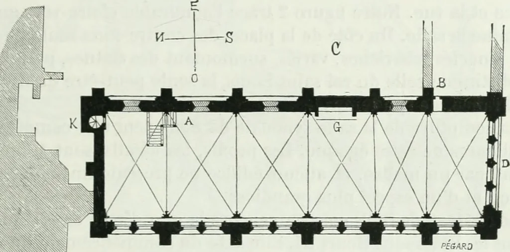 An illustration from Dictionnaire raisonné de l'architecture française du XIe au XVIe siècle, 1875, leaf 84
