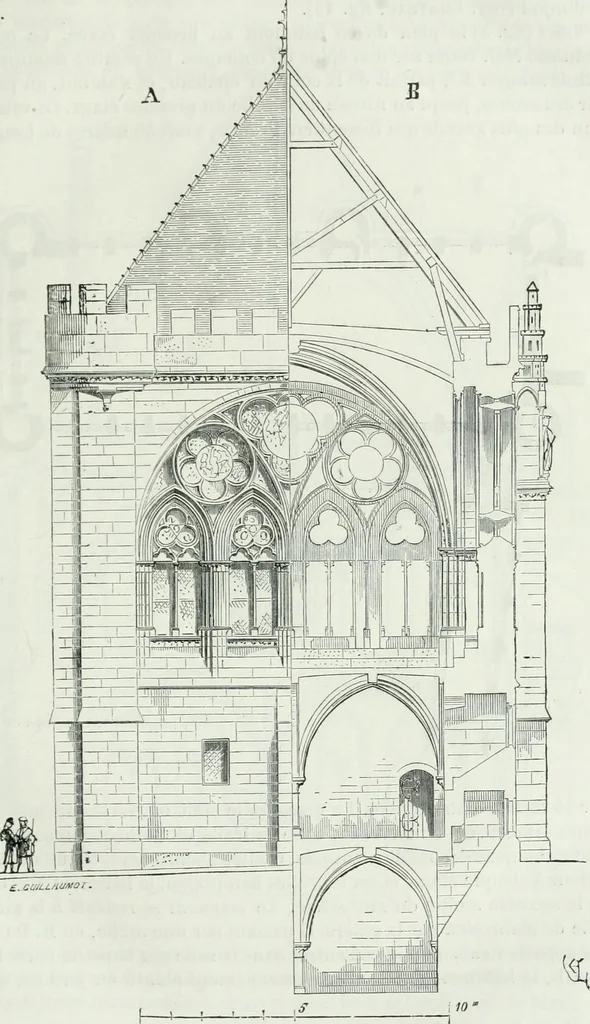 An illustration from Dictionnaire raisonné de l'architecture française du XIe au XVIe siècle, 1875, leaf 86