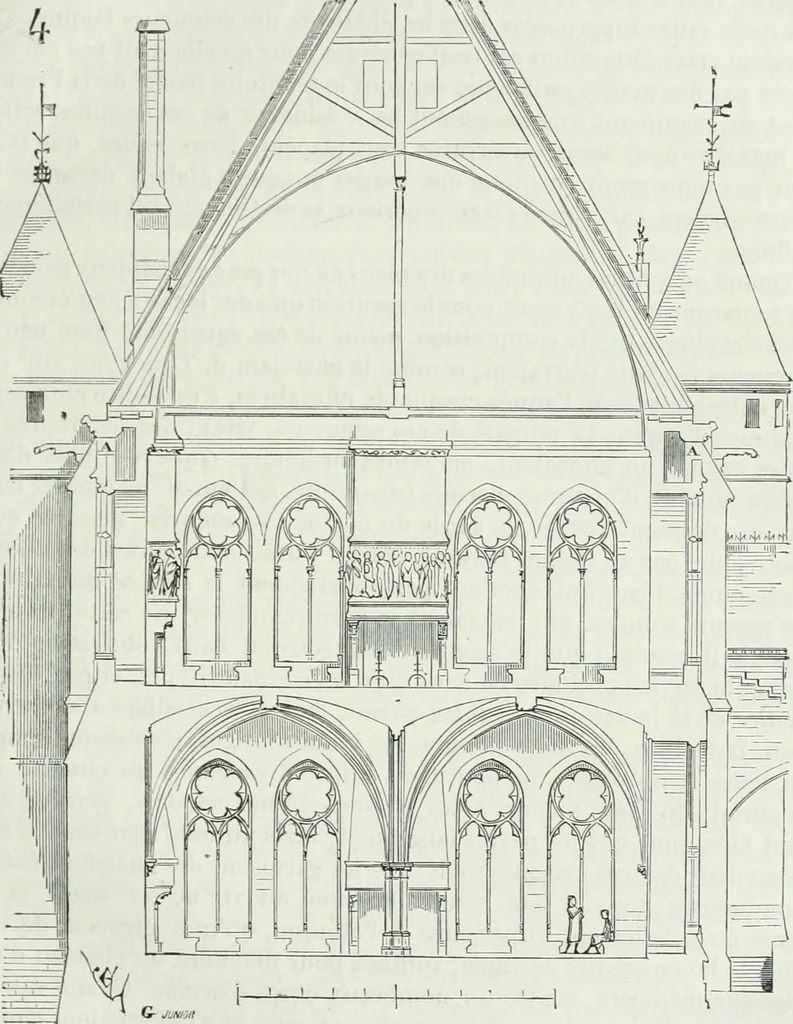 An illustration from Dictionnaire raisonné de l'architecture française du XIe au XVIe siècle, 1875, leaf 88