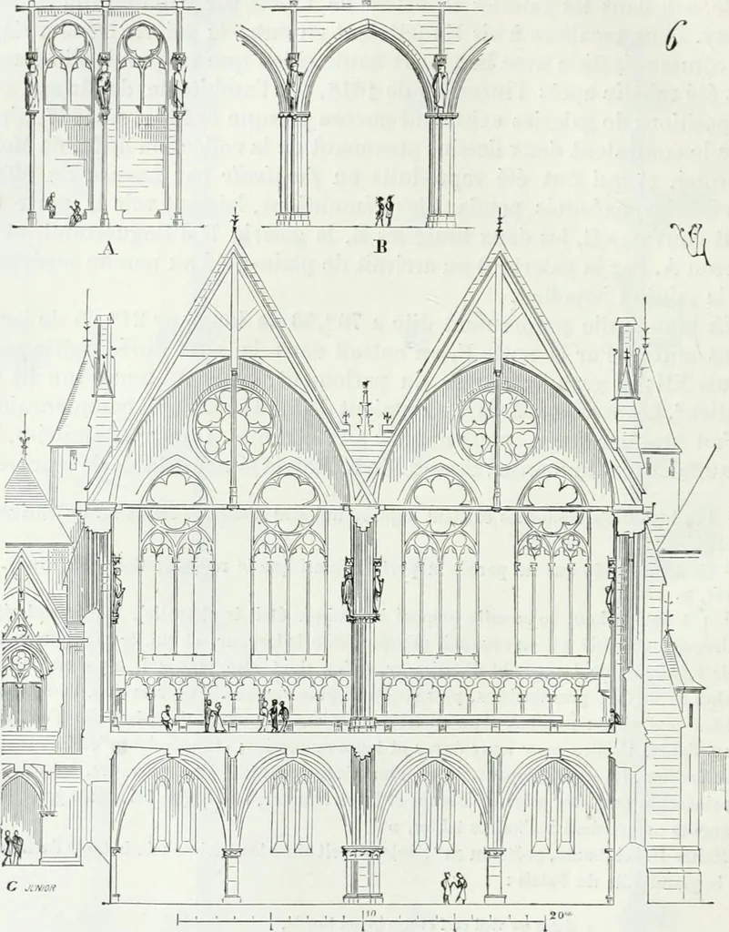 An illustration from Dictionnaire raisonné de l'architecture française du XIe au XVIe siècle, 1875, leaf 93