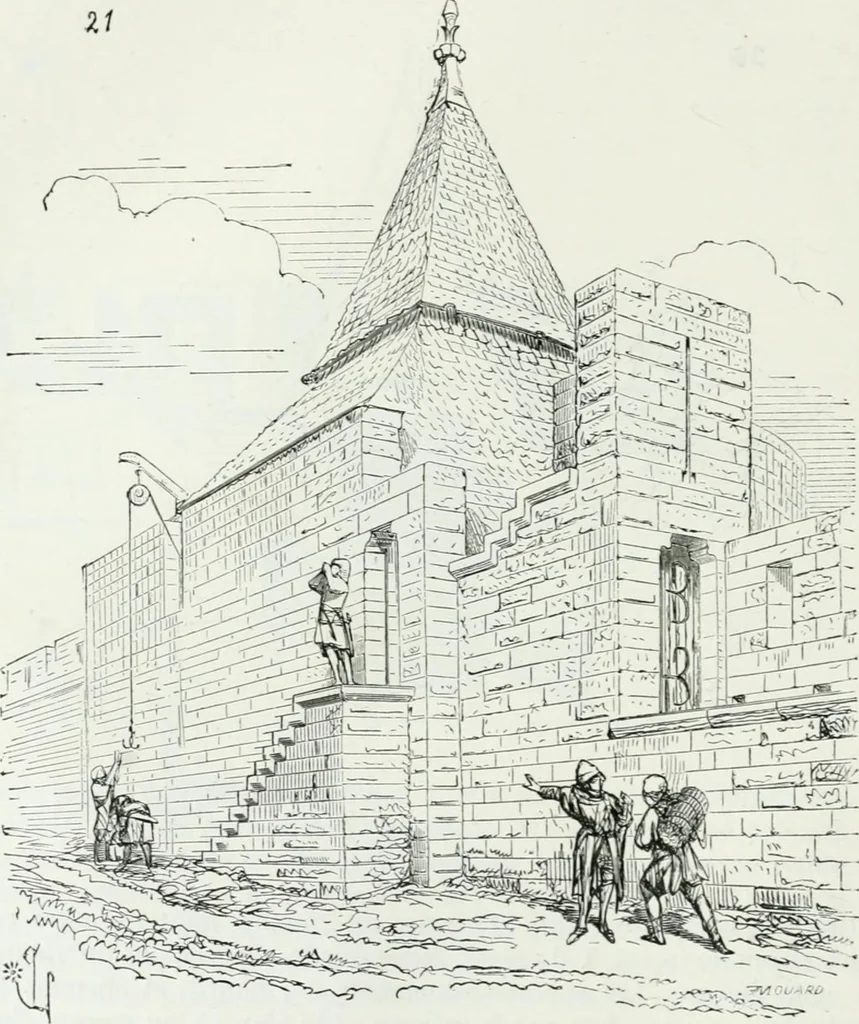 An illustration from Dictionnaire raisonné de l'architecture française du XIe au XVIe siècle, 1875, leaf 103