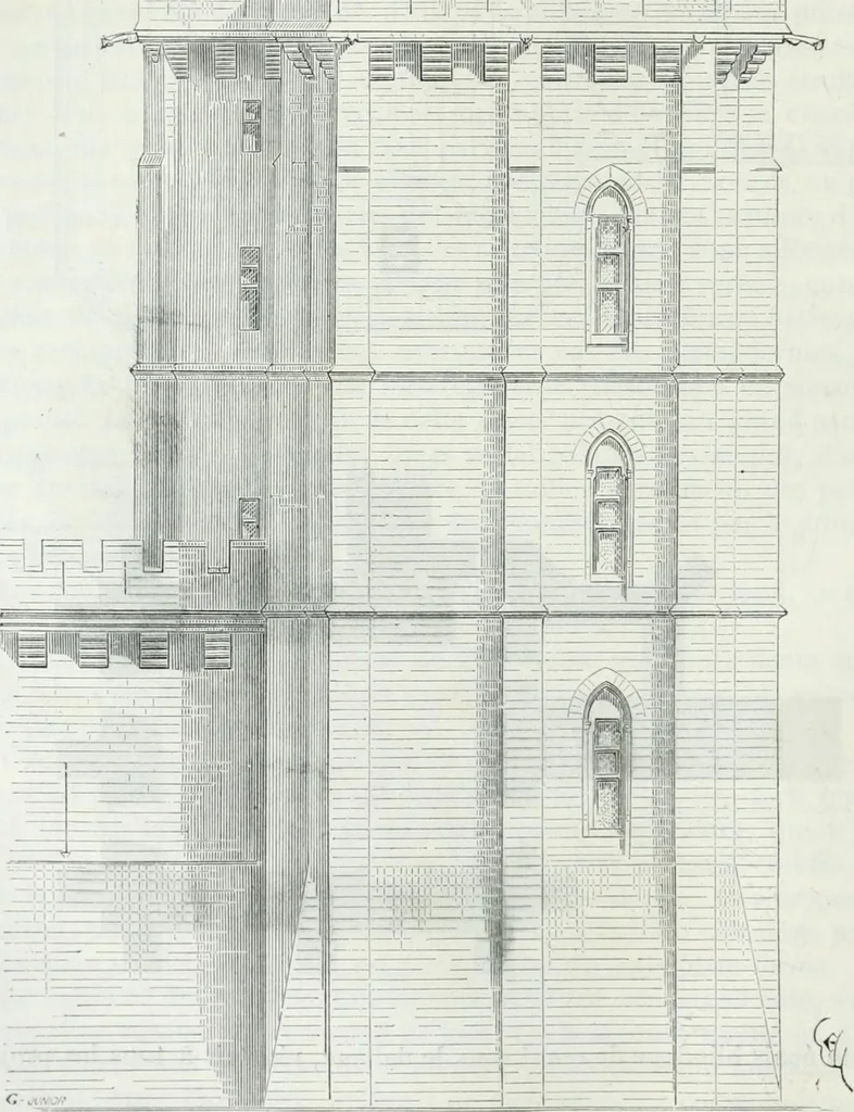 An illustration from Dictionnaire raisonné de l'architecture française du XIe au XVIe siècle, 1875, leaf 117
