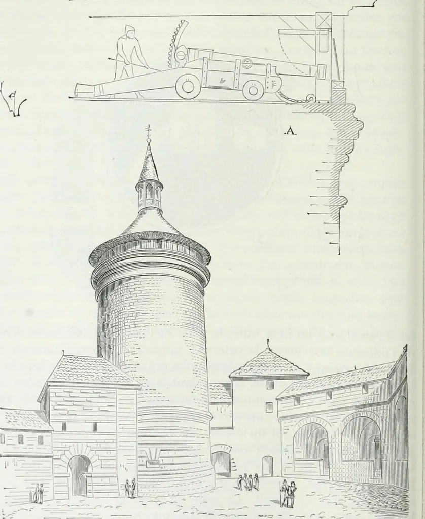 An illustration from Dictionnaire raisonné de l'architecture française du XIe au XVIe siècle, 1875, leaf 129