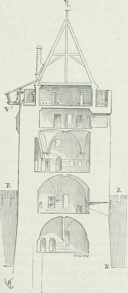 An illustration from Dictionnaire raisonné de l'architecture française du XIe au XVIe siècle, 1875, leaf 138