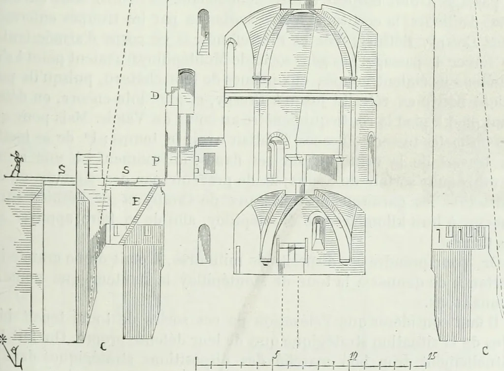 An illustration from Dictionnaire raisonné de l'architecture française du XIe au XVIe siècle, 1875, leaf 142