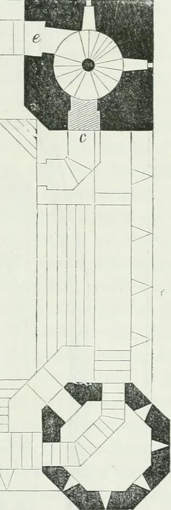 An illustration from Dictionnaire raisonné de l'architecture française du XIe au XVIe siècle, 1875, leaf 154