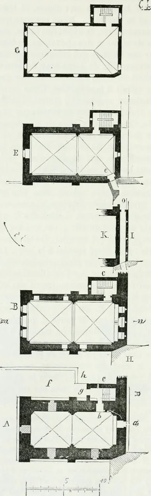 An illustration from Dictionnaire raisonné de l'architecture française du XIe au XVIe siècle, 1875, leaf 175
