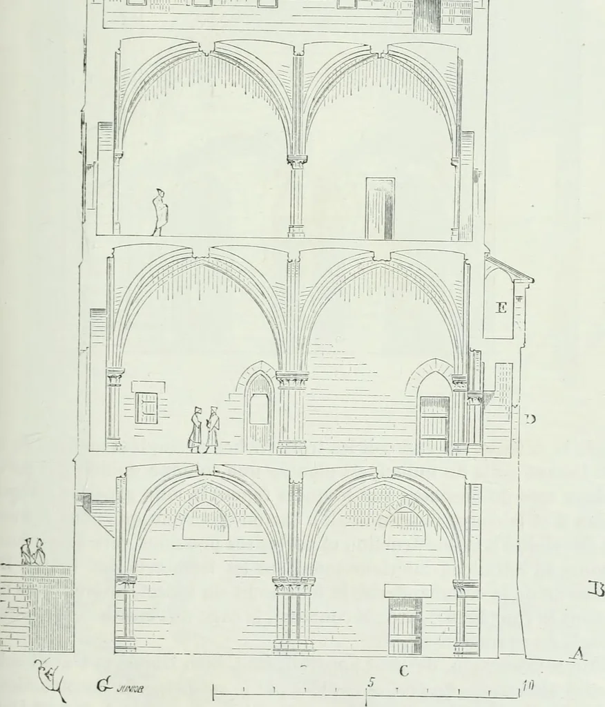 An illustration from Dictionnaire raisonné de l'architecture française du XIe au XVIe siècle, 1875, leaf 176