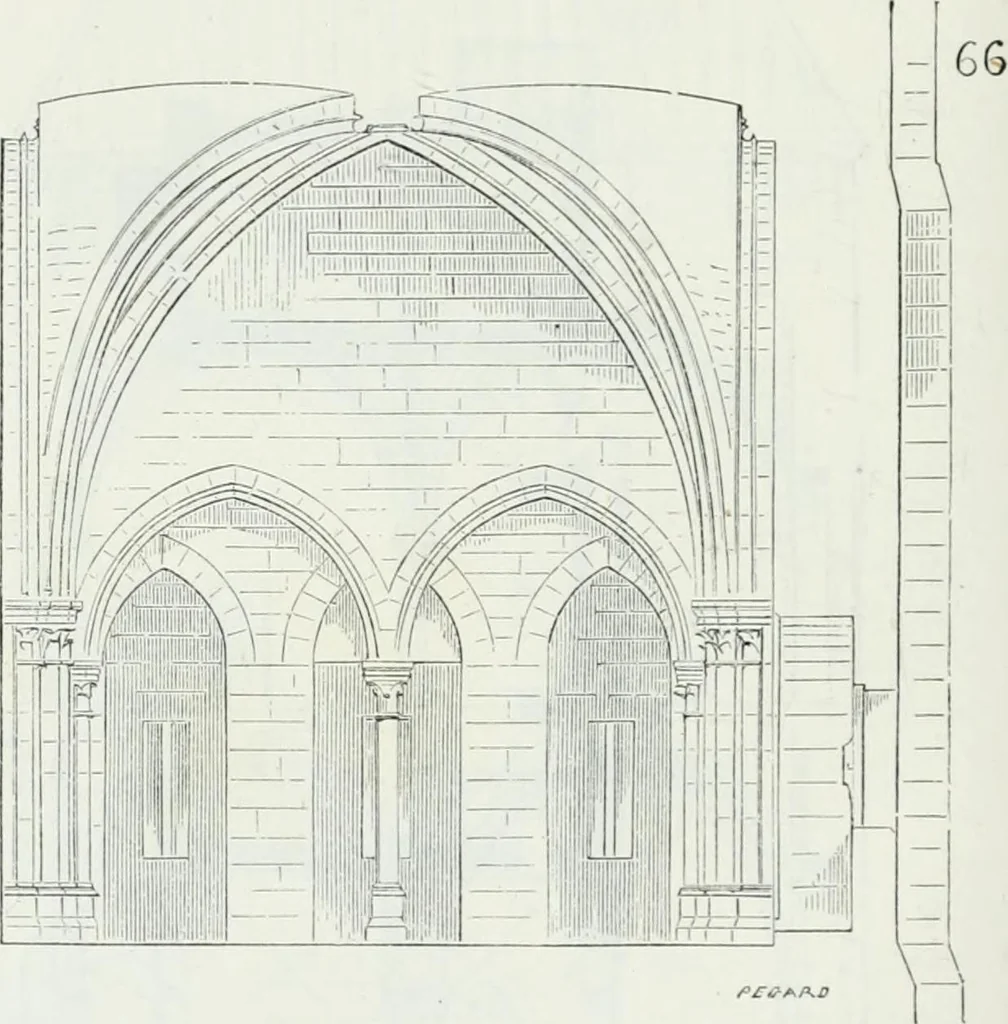 An illustration from Dictionnaire raisonné de l'architecture française du XIe au XVIe siècle, 1875, leaf 177