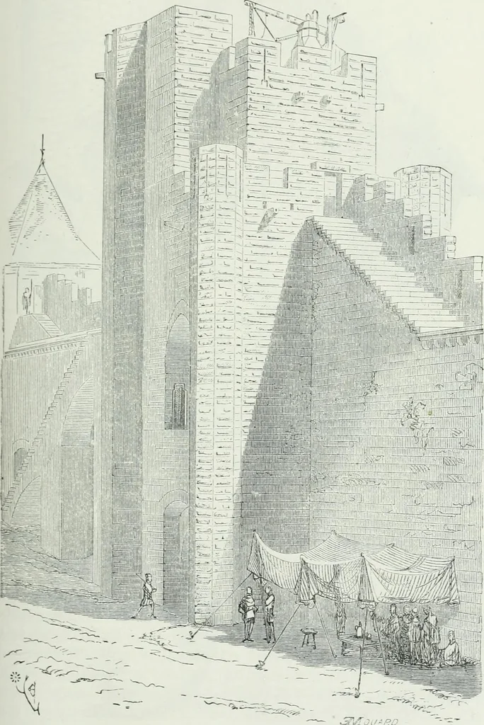 An illustration from Dictionnaire raisonné de l'architecture française du XIe au XVIe siècle, 1875, leaf 182