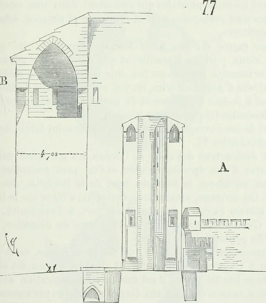 An illustration from Dictionnaire raisonné de l'architecture française du XIe au XVIe siècle, 1875, leaf 192