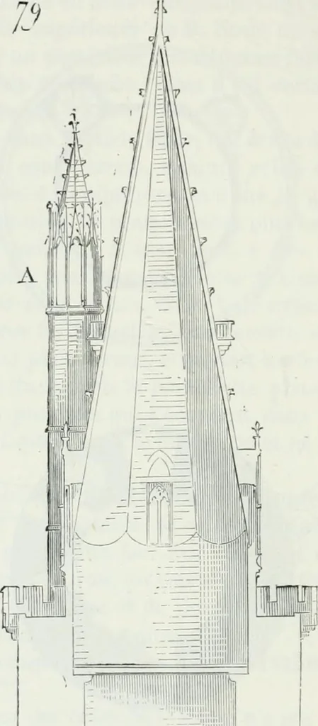 An illustration from Dictionnaire raisonné de l'architecture française du XIe au XVIe siècle, 1875, leaf 195