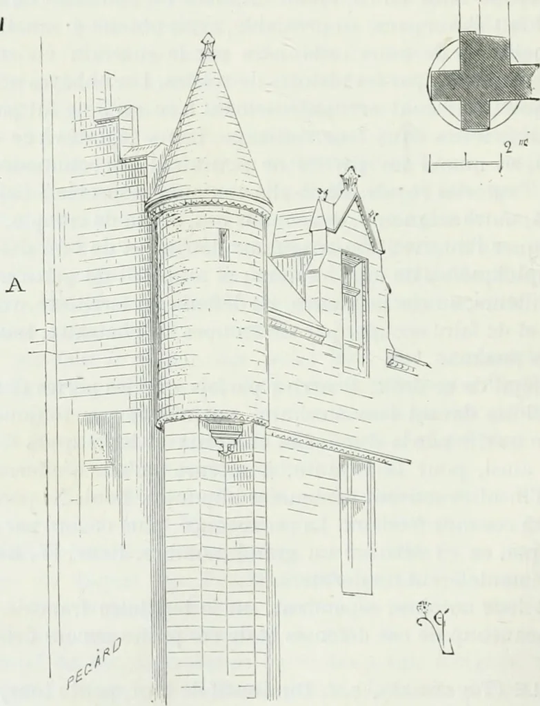 An illustration from Dictionnaire raisonné de l'architecture française du XIe au XVIe siècle, 1875, leaf 199