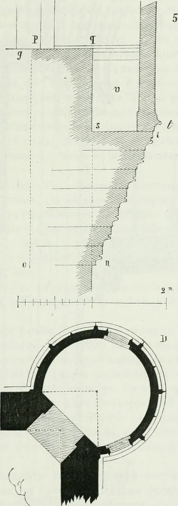 An illustration from Dictionnaire raisonné de l'architecture française du XIe au XVIe siècle, 1875, leaf 204