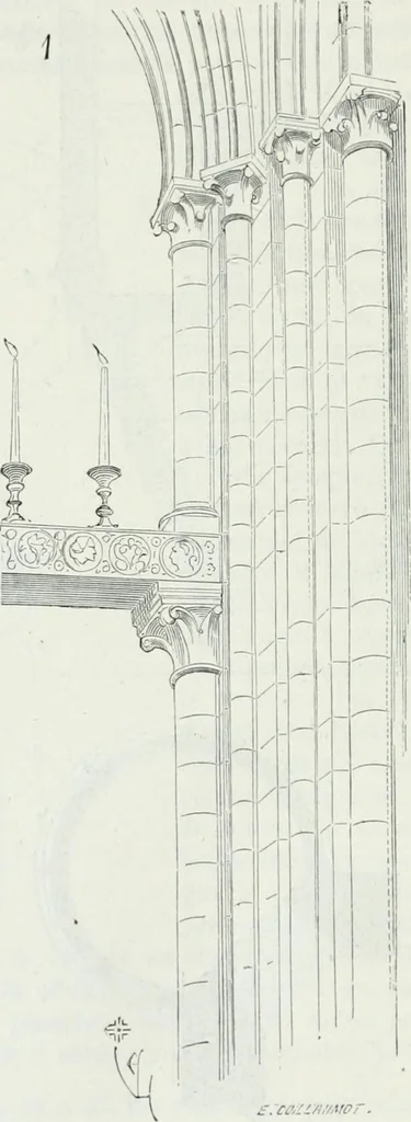 An illustration from Dictionnaire raisonné de l'architecture française du XIe au XVIe siècle, 1875, leaf 205