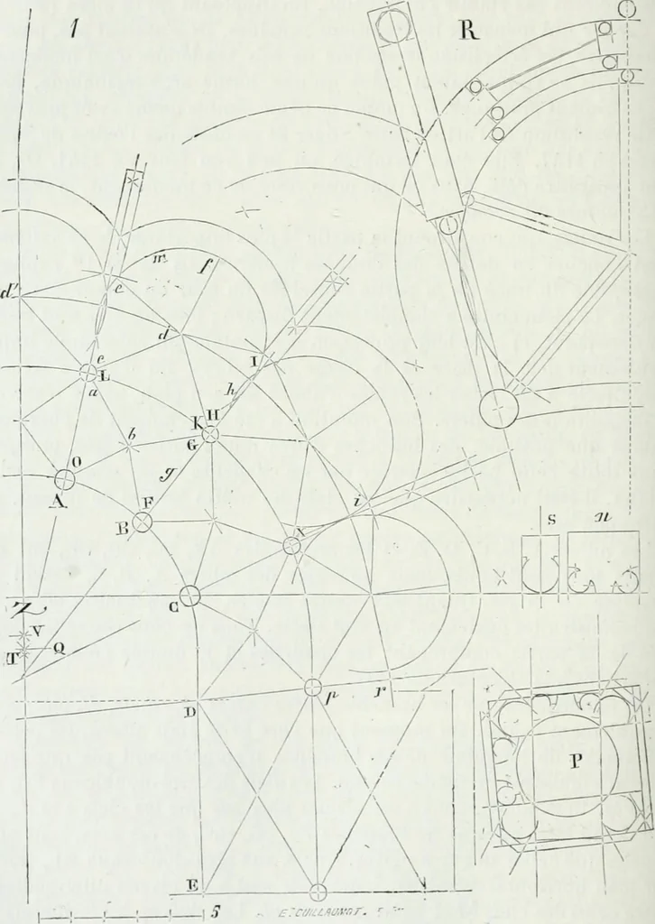 An illustration from Dictionnaire raisonné de l'architecture française du XIe au XVIe siècle, 1875, leaf 211