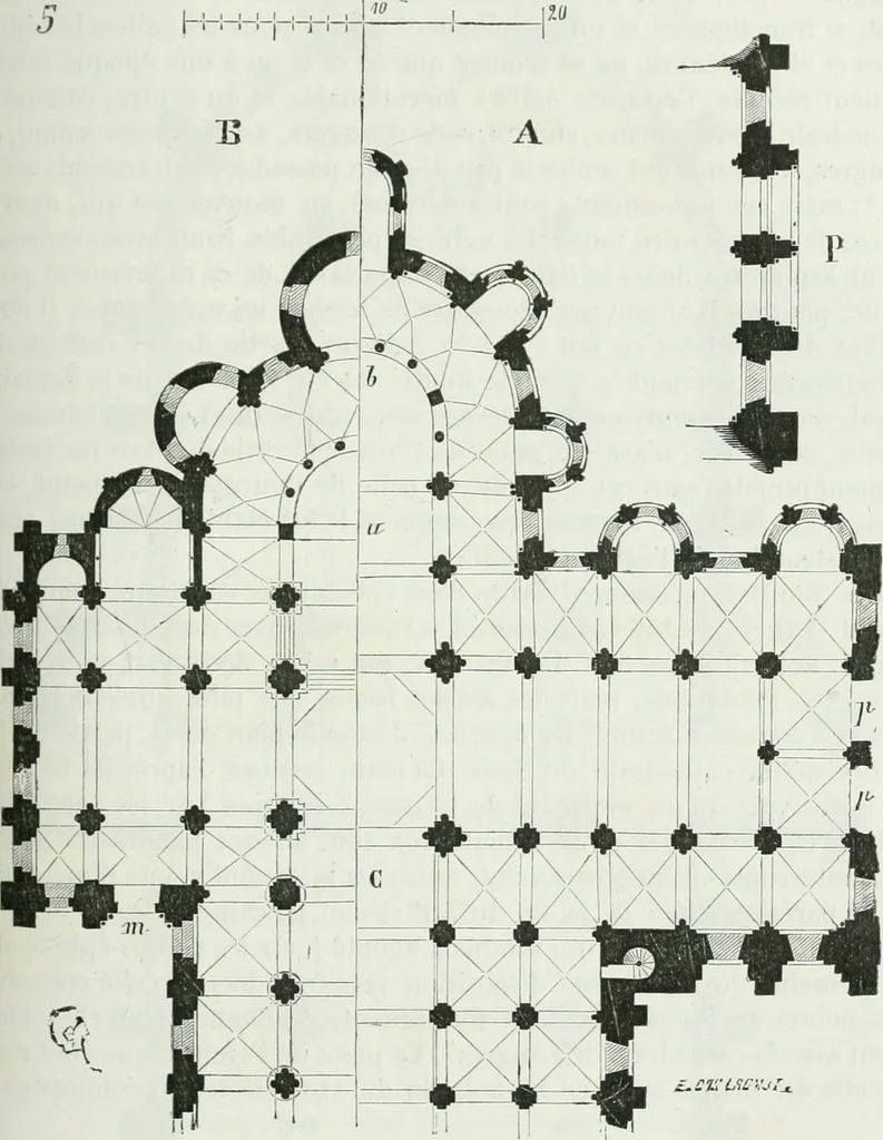 An illustration from Dictionnaire raisonné de l'architecture française du XIe au XVIe siècle, 1875, leaf 230