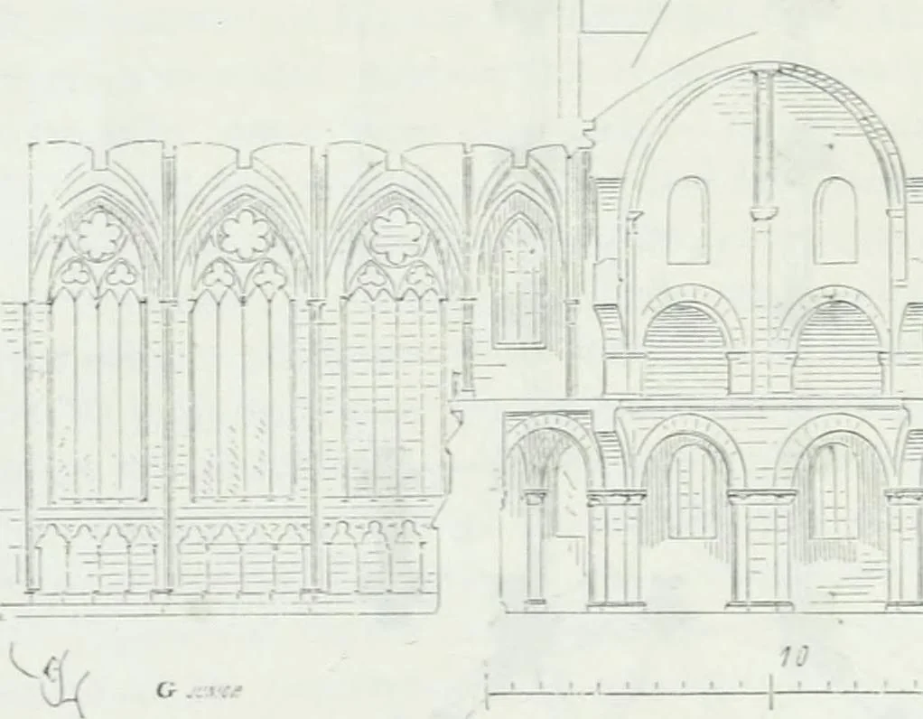 An illustration from Dictionnaire raisonné de l'architecture française du XIe au XVIe siècle, 1875, leaf 25