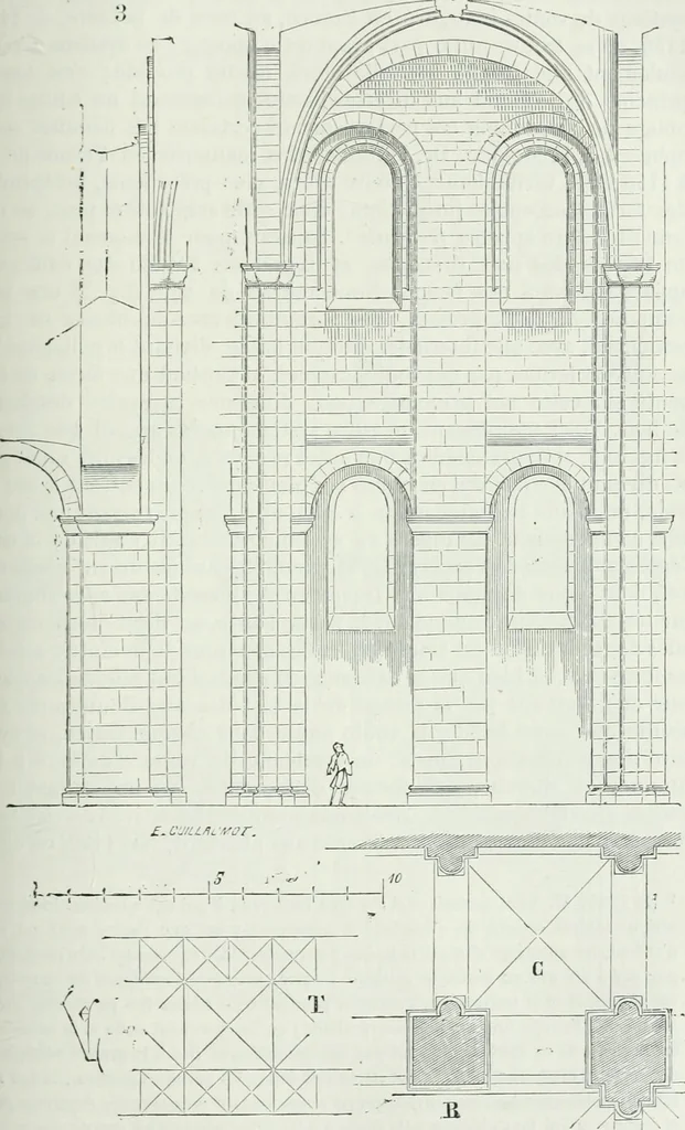 An illustration from Dictionnaire raisonné de l'architecture française du XIe au XVIe siècle, 1875, leaf 254