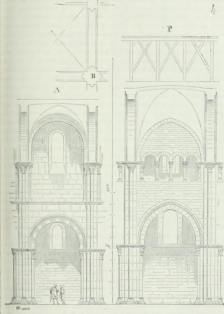 An illustration from Dictionnaire raisonné de l'architecture française du XIe au XVIe siècle, 1875, leaf 256