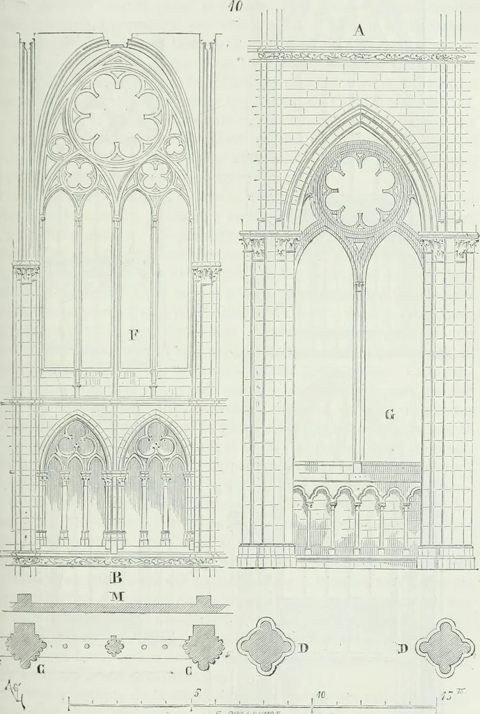 An illustration from Dictionnaire raisonné de l'architecture française du XIe au XVIe siècle, 1875, leaf 266