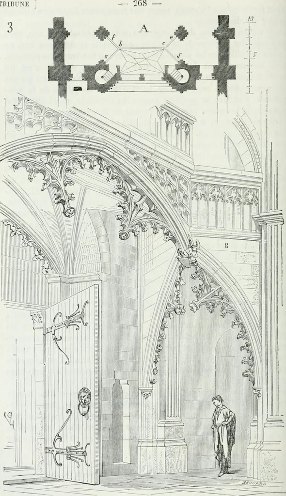 An illustration from Dictionnaire raisonné de l'architecture française du XIe au XVIe siècle, 1875, leaf 277