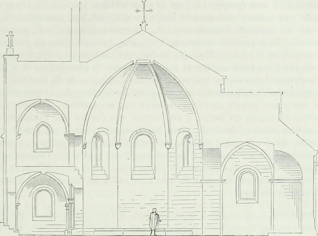 An illustration from Dictionnaire raisonné de l'architecture française du XIe au XVIe siècle, 1875, leaf 28