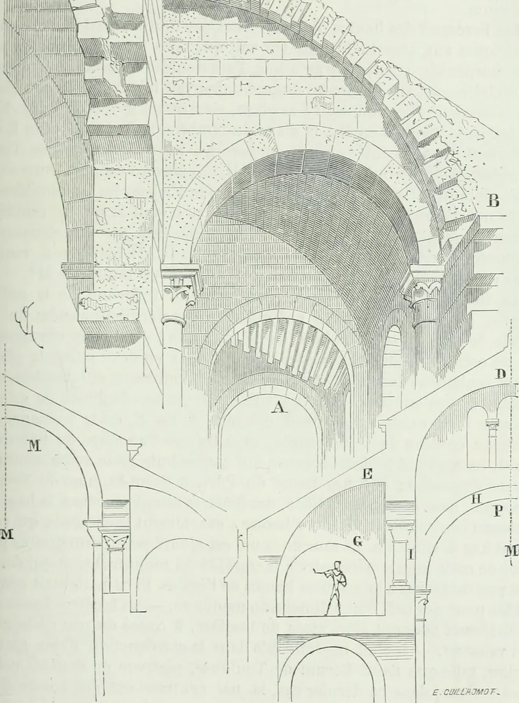 An illustration from Dictionnaire raisonné de l'architecture française du XIe au XVIe siècle, 1875, leaf 282