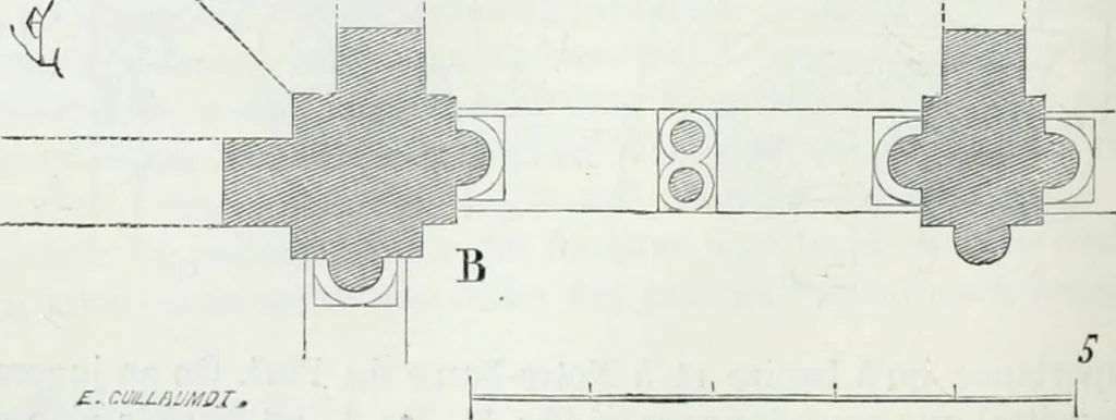 An illustration from Dictionnaire raisonné de l'architecture française du XIe au XVIe siècle, 1875, leaf 285