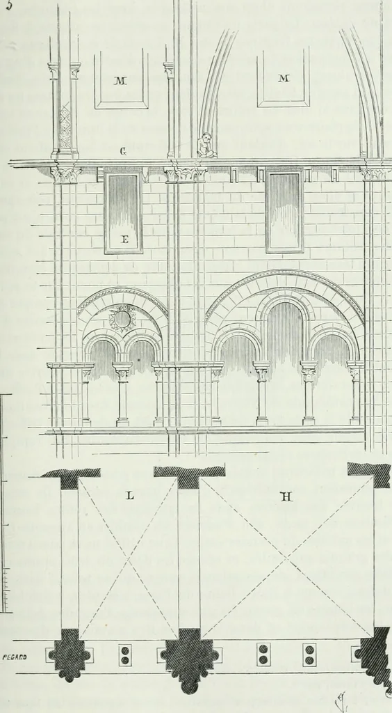 An illustration from Dictionnaire raisonné de l'architecture française du XIe au XVIe siècle, 1875, leaf 288
