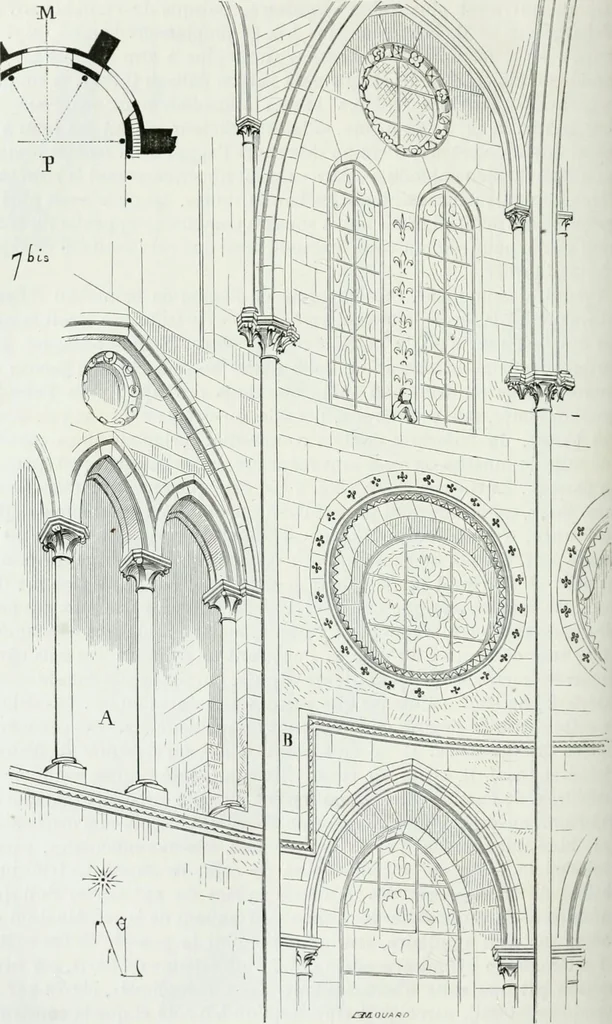 An illustration from Dictionnaire raisonné de l'architecture française du XIe au XVIe siècle, 1875, leaf 293
