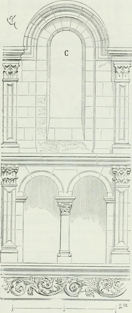 An illustration from Dictionnaire raisonné de l'architecture française du XIe au XVIe siècle, 1875, leaf 296