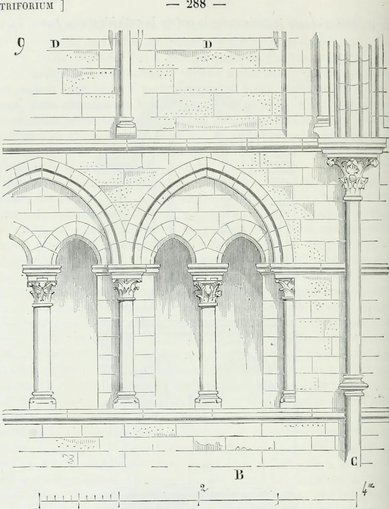 An illustration from Dictionnaire raisonné de l'architecture française du XIe au XVIe siècle, 1875, leaf 297