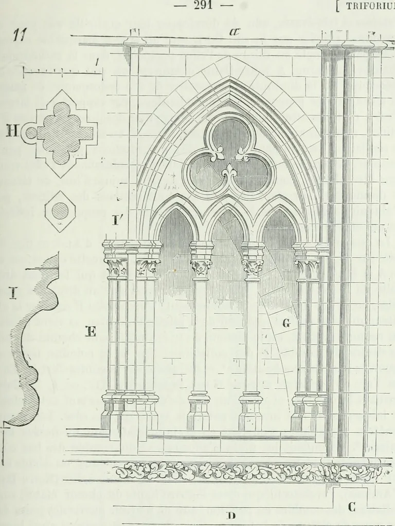 An illustration from Dictionnaire raisonné de l'architecture française du XIe au XVIe siècle, 1875, leaf 300