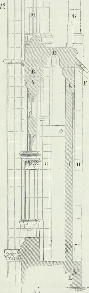 An illustration from Dictionnaire raisonné de l'architecture française du XIe au XVIe siècle, 1875, leaf 302