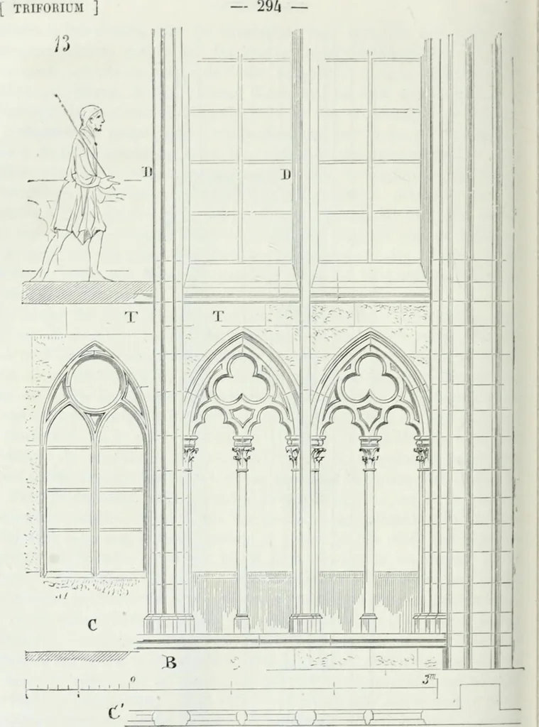 An illustration from Dictionnaire raisonné de l'architecture française du XIe au XVIe siècle, 1875, leaf 303