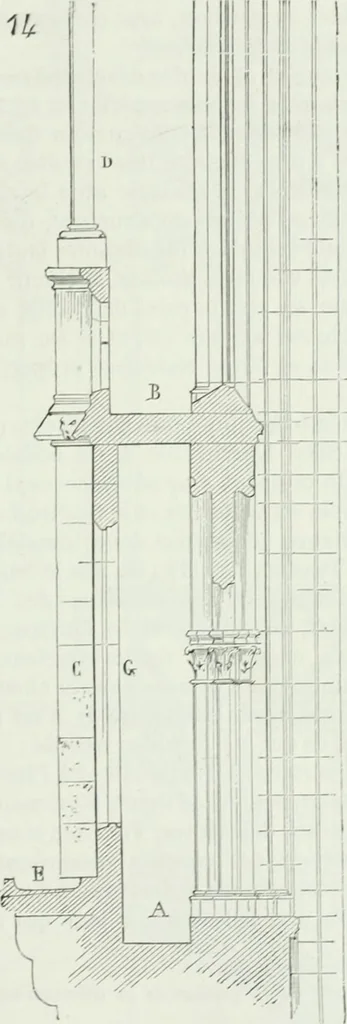 An illustration from Dictionnaire raisonné de l'architecture française du XIe au XVIe siècle, 1875, leaf 304