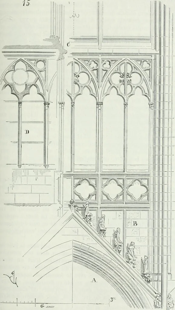 An illustration from Dictionnaire raisonné de l'architecture française du XIe au XVIe siècle, 1875, leaf 306