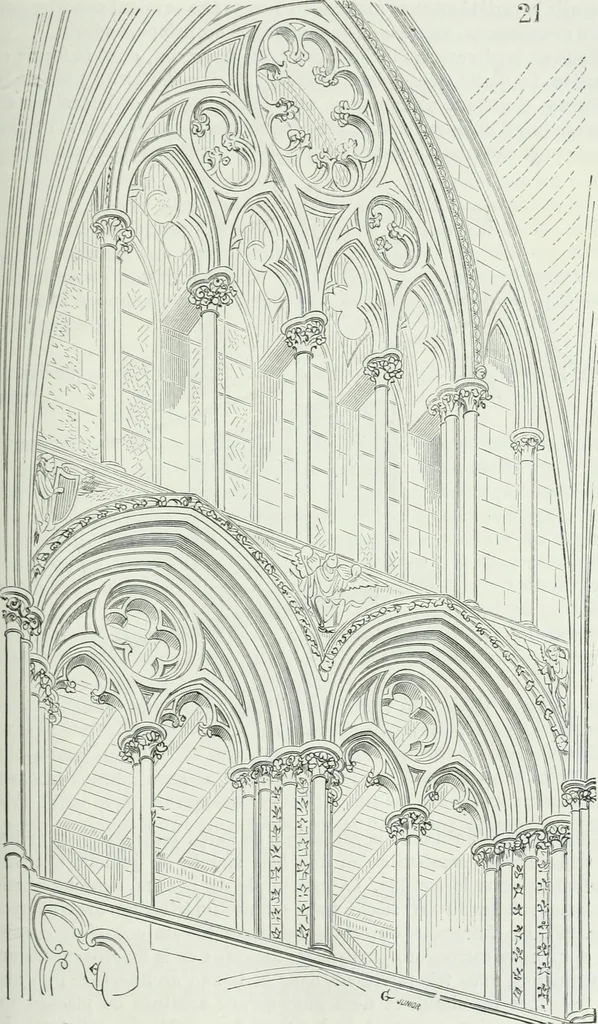 An illustration from Dictionnaire raisonné de l'architecture française du XIe au XVIe siècle, 1875, leaf 314