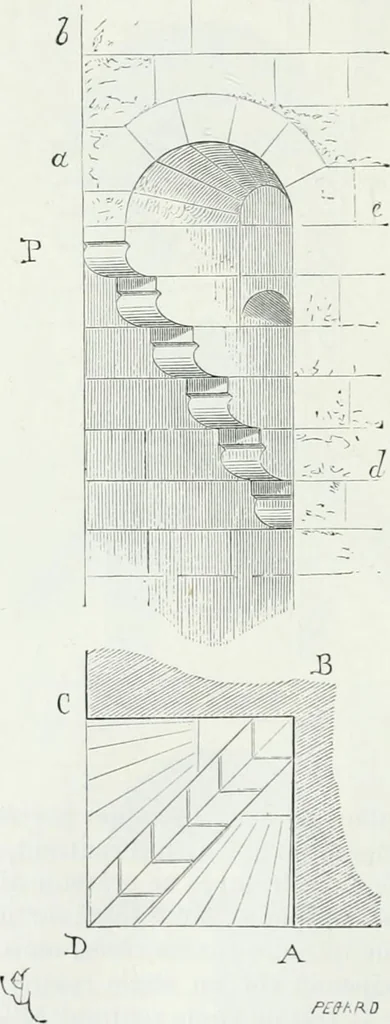 An illustration from Dictionnaire raisonné de l'architecture française du XIe au XVIe siècle, 1875, leaf 323