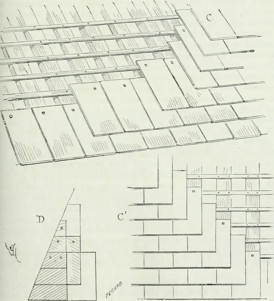 An illustration from Dictionnaire raisonné de l'architecture française du XIe au XVIe siècle, 1875, leaf 336