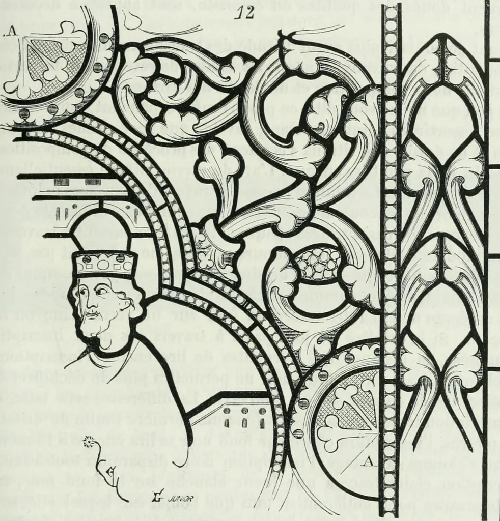 An illustration from Dictionnaire raisonné de l'architecture française du XIe au XVIe siècle, 1875, leaf 412